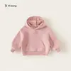 Ropa para niños Bangxuan Huzhou Zhili, suéter rosa dulce para niños pequeños, sudadera holgada para niñas