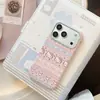 Capa Rosa Gatinha para Apple 18pm iPhone 16 Alta Aparência 15 Patchwork Fofo 14 Capa Macia 17