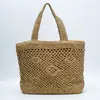 Bolso Nuevo de Paja Hueca para Mujer, Bolso Versátil Tejido a Mano, Bolso Tote de Hombro de Gran Capacidad, Bolso de Playa para Vacaciones en la Costa