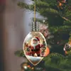 Amazon Luz Bombilla Acrílico 2D Colgante Espejo Retrovisor Coche Adorno Árbol de Navidad Carnaval de Navidad