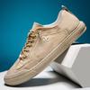 Nuevos Zapatos de Hombre 2026 205129 Zapatos de Tela Transpirables Zapatos sin Cordones para Hombre Zapatos Casuales de Lona de Caña Baja para Hombre con Cordones Delanteros