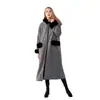Robe com Capuz e Capa Estola Forrada com Fleece, Capa Elegante de Alta Qualidade, Cardigã de Tricô de Pelo de Coelho Rex, Imitação de Visom