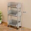 Estante de Almacenamiento de Snacks Móvil Sala de Estar Cocina Estante de Almacenamiento de Frutas Carrito Multicapa Estante de Almacenamiento Multifuncional para el Hogar