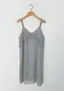 Ins Coreano 2026 Primavera/Verano Nuevo Retro Temperamento Cuello en V Cuadros Plisado Encaje Camisola Vestido Mezclilla