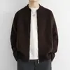 Chaqueta de punto tipo cárdigan para hombre, nuevo suéter de primavera y otoño, chaqueta casual holgada, top de algodón puro, chaqueta tipo béisbol, ropa de otoño