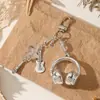 Cadena para Teléfono con Forma de Audífono para Guitarra Musical Transfronteriza, Colgante Personalizado para Mochila, Llavero de Nota Musical, Adorno para Teléfono