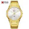 Reloj Popular de Cuarzo Oufani para Hombre, Correa Trendy de Acero Sólido, Caja Octagonal, Reloj Impermeable de Alta Calidad