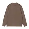 Yidao Vintage 2025 Otoño/Invierno Nuevo Suéter Sencillo de Color Sólido Cuello Alto Medio Unisex Holgado Ropa de Punto Interior
