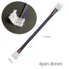 Barra de luz LED fivela sem solda com fio 8mm10mm12mm conector de emenda cor mágica monocromática RGB fio sem solda