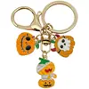 Llavero Serie de Halloween Personalizado Estilo Europeo y Americano Calavera Telaraña Castillo Murciélago Colgante para Llavero de Mochila y Coche