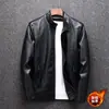 Nueva Chaqueta de Cuero para Hombre Otoño e Invierno Terciopelo Engrosada Moda Coreana Corta Ajustada Atractiva Chaqueta de Motociclista de Invierno