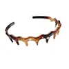 Accesorios Coreanos para el Cabello Banda para la Cabeza Simple de Ola para Ropa Exterior para Mujeres Frente Alto Temperamento Versátil para Lavarse la Cara con Pedrería con Dientes Banda Antideslizante