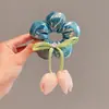 Gota de Agua Dulce Rosa Lazo para el Cabello Cola de Caballo Scrunchie Accesorio de Moda para el Cabello Nuevo Lazo de Cinta Estilo Fresco Adorno para el Cabello
