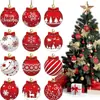 Set de Colgantes de Madera de Bola de Navidad Creativa Transfronteriza Decoración de Árbol de Navidad Suministros para Decoración de Fiesta en Casa Decoraciones