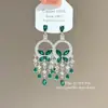Brincos de Flor com Micro-Cristais Palacianos, Brincos Exquisitos de Luxo Leve de Alta Qualidade, Brincos Versáteis da Moda de Nicho para Mulheres Atacado