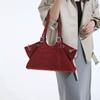 Bolsa Tote Estilo Retrô Grande Capacidade Bolsa de Mão Feminina Outono e Inverno 2025 Nova Camurça Casual Bolsa de Ombro para o Dia a Dia