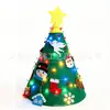 Árbol de Navidad Cónico de Fieltro No Tejido para Niños Hecho a Mano 3D DIY Regalo Educativo de Navidad Adornos de Decoración Navideña