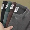 Sudadera Pesada 360g Lavada Desgastada Cuello Redondo Hombro Caído Versátil Batik Top Camisa Base Transfronteriza