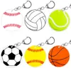 Chaveiro de Presente Acrílico Futebol Vôlei Presente Rugby Esportes Transfronteiriços Chaveiro Criativo Baseball Basquete