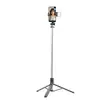 Suporte de Luz de Preenchimento para Transmissão ao Vivo de Celular Bastão Selfie Fotográfico Bluetooth Sem Fio Portátil Tripé de Chão Antichoque