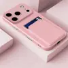 Adecuado para iPhone 17 Funda de teléfono Silicona Se Ranura para tarjeta 16 Apple 15Pro TPU suave Integrado 78Plus Nuevo modelo 13