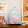 Mochila Infantil Estilo Coreano 2025 Estilo Ocidental Princesa Leve Pequena Bolsa Escolar Mochila de Pu com Lantejoulas para Crianças do Jardim de Infância