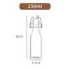 Botellas de Vidrio Cuadradas y Redondas con Tapa de Cierre de 250ml 500ml 1 Litro, Botellas de Vidrio para Enzimas, Botellas de Vidrio con Cierre de Palanca