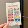 Presilhas coloridas laterais para franja de crianças, estilo coreano fofo, presilhas de cabelo de alta qualidade e requintadas, presilhas para bebê estilo dopamina que não danificam o cabelo