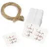 100 hojas/paquete venta al por mayor puntual etiqueta de agradecimiento etiqueta etiqueta etiqueta de regalo de vacaciones con cuerda de cáñamo decoración de boda