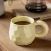 Caneca Creme, Caneca de Cerâmica com Aparência Sofisticada, Caneca Grossa de Cor Sólida para Atacado, Caneca de Água Doméstica, Caneca de Café de Grande Capacidade