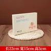 Caja de Empaque para Vajilla de Pastel de Cumpleaños Caja Desechable para Cubiertos de Pastel Bandeja para Cubiertos y Velas Caja de Almacenamiento Logo Imprimible