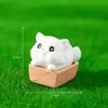 Adornos de paisaje en miniatura, decoraciones para coche, pequeños adornos de escritorio, manualidades de resina de gato de dibujos animados lindos