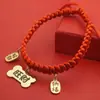 Collar de Gato, Collar Grabado de Gato y Perro, Etiqueta Anti-Pérdida para Perros, Cuerda Roja de la Suerte, Decoración para Mascotas, Collar de Año Nuevo