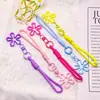 Llavero Transparente de Flor de Cerezo Colorido Correa para Teléfono Colgante DIY Verano Dopamina Bolso de Niñas Accesorio Antiperdida