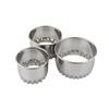 Cortador Redondo de Galletas de Acero Inoxidable, Encaje para Tarta de Huevo, Cortador de Masa para Empanadas con Forma de Flor, Cortador de Masa para Wonton en Molde para Muffins