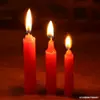 Vela mini parafina pequena cilíndrica haste longa vela pequena vermelha e branca iluminação comum falta de energia doméstica emergência cera cilíndrica