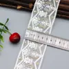 Lace Bordado com Contas de Tubo de Organza para Exportação 5,5cm de Largura Decoração Artesanal Acessórios de Roupa DIY Vestido de Casamento Saia