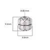 Accesorios de Plata de Ley Plata Pura 999 Cuentas de Barril Cuentas de Loto de Plata Dura 3D Cuerda de Cuentas Hecha a Mano para Manualidades Accesorios de Joyería