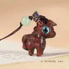 Nova Coleção de Escultura em Madeira Arco-Íris Pingente de Cavalo Chaveiro DIY Cavalo do Zodíaco Corrente para Celular Bolsa Acessórios para Carro Masculino e Feminino