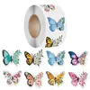 Atacado Adesivo de Vedação Borboleta com Formato Especial 3,8cm Decoração de Feriado Caixas de Presente Artesanato Etiqueta Adesiva Autoadesiva
