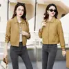 Chaqueta de Cuero de Alta Gama Estilo Americano para Mujer, Estilo Corto, Nueva Moda Primavera 2026, Chaqueta de Cuero Simple y Versátil, Artículo de Moda Caliente