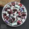 Accesorios para joyería DIY tubo con cuentas hechas a mano cuentas sueltas estilo retro tubo pequeño delgado cuentas de cerámica accesorios para pulsera venta al por mayor