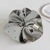 Scrunchie Retro Francês de Cetim com Bolinhas Elástico de Cabelo de Moda de Alta Qualidade para Rabos de Cavalo Acessórios de Cabelo