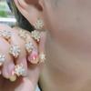 Estilo Japonês e Coreano Pequeno e Requintado Argola de Orelha de Floco de Neve Moda Elegante Versátil Nicho Design Único Doces Novos Brincos da Moda para Mulheres
