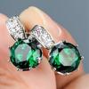 Nuevo Producto Transfronterizo Shein Aliexpress Estilo Coreano Redondo Diamante Zirconio Aretes de Ocho Garras Aretes de Hebilla para la Oreja Venta al por Mayor