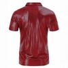 Camiseta POLO de Manga Corta para Hombre de Comercio Exterior Transfronterizo Camiseta de Lentejuelas Ropa Solapa Camiseta Brillante Camisa