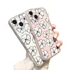 Funda Minimalista Pintada a Mano de Flor de Cinco Pétalos para iPhone17 Teléfono Apple 18Promax Nicho Fresca Ultra-Delgada Transparente Suave