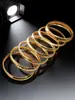 Suministro Transfronterizo de Conjuntos de Pulseras Estilo Vintage con Patrones Martillados, Elegantes Pulseras Apilables, Joyería de Alta Gama Simple y Exquisita