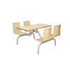 Mesa y Silla de Comedor para Cafetería Escolar Compañía Cantina de Unidad Mesa Rápida para Empleados Mesa de Comedor para Cafetería de Piedra Sinterizada de Gama Alta Combinación