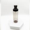 En stock, botella de spray de maquillaje transparente blanca, botella de plástico PET, tóner embotellado 30, 60, 100, spray ultrafino